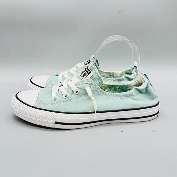 Converse Shoes Womens 9 Green Canvas Chuck Taylor All Star Shoreline Sneakers - Picture 4 of 11